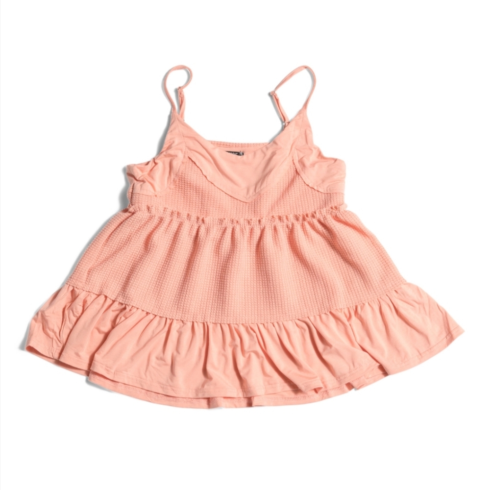 #10815-18 TRUCE Girls Loose Knit Tier Top Peach Size M(10) & XL(16) NWT